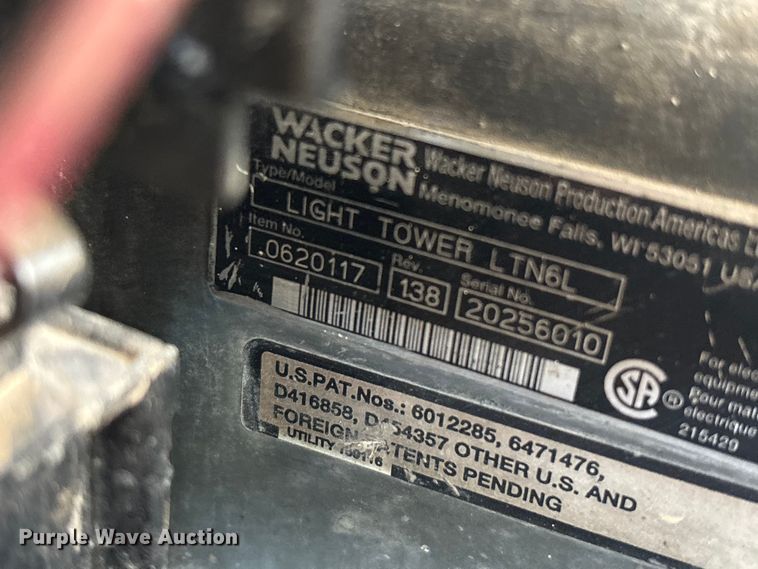 image for item DW1305 2014 Wacker Neuson LTN6 light plant