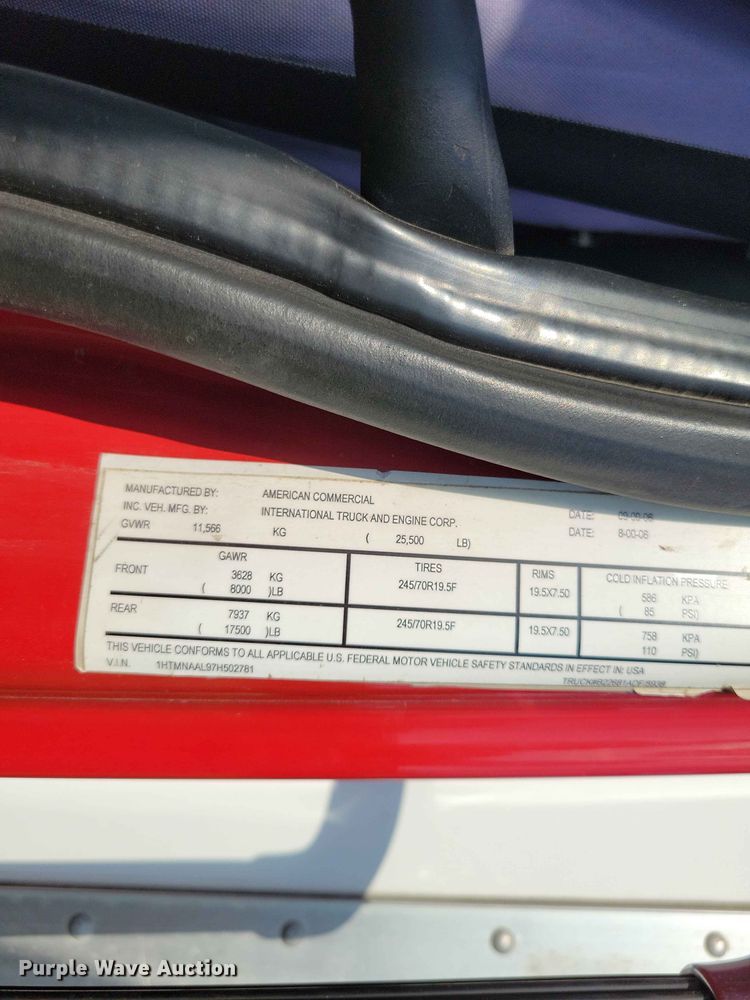 image for item DZ7133 2007 International DuraStar 4300 sewer inspection and cutter truck