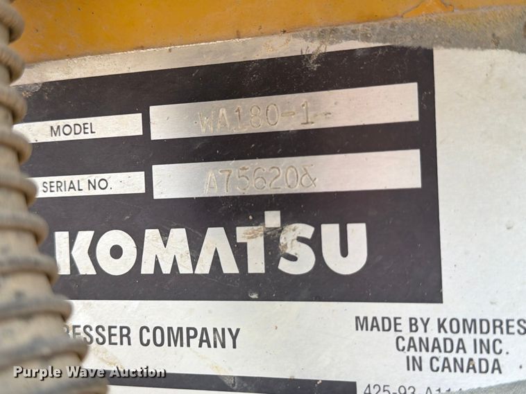 image for item ED5302 1994 Komatsu WA180-1 wheel loader