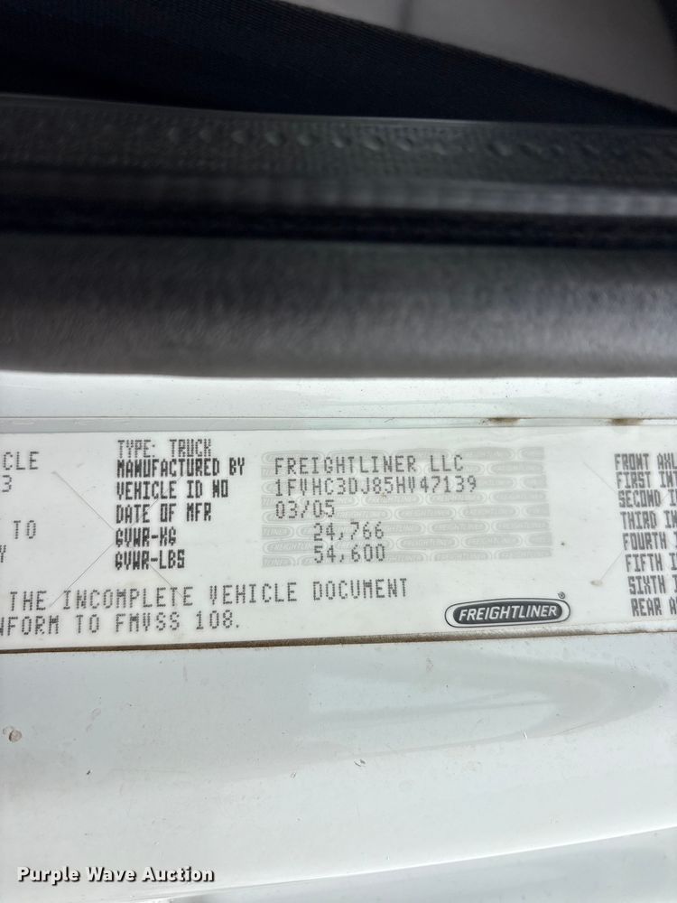 image for item EG9102 2005 Freightliner Business Class M2 Crew Cab crane truck