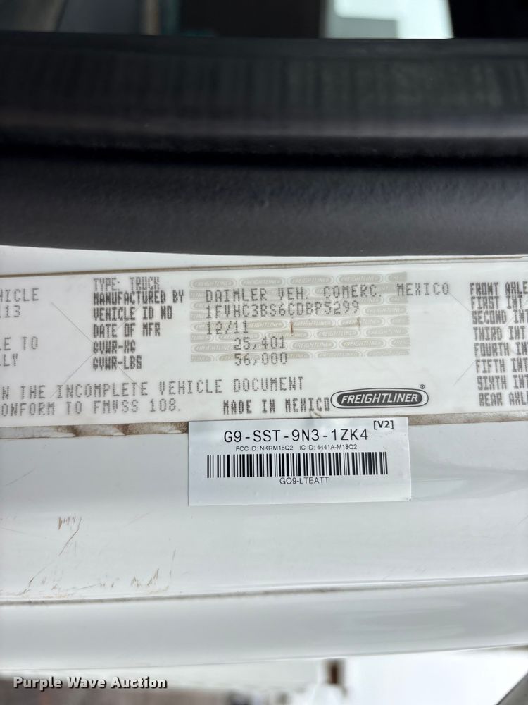 image for item EG9104 2012 Freightliner Business Class M2 crane truck