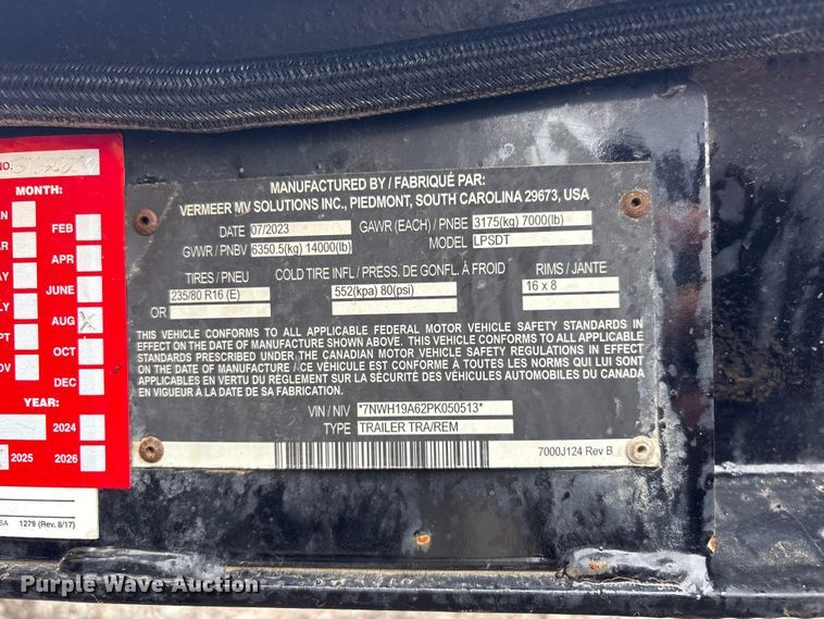 image for item EG9108 2023 Vermeer LP873SDT vacuum excavator