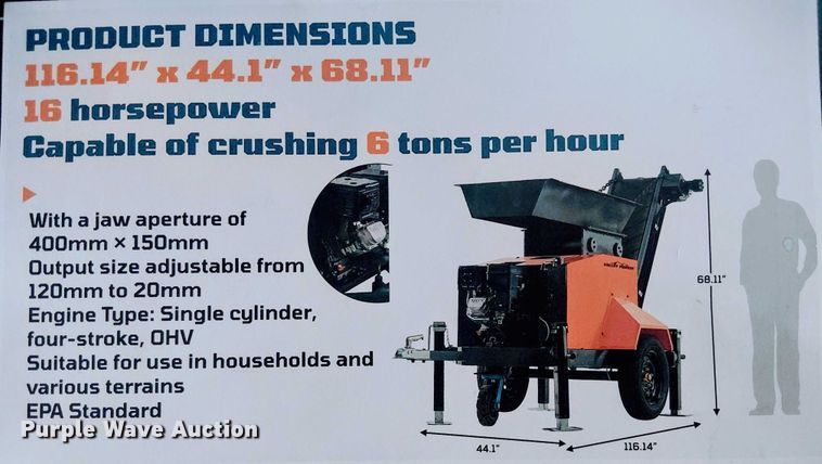 image for item EH4106 Valley Pioneer QSP135 jaw crusher