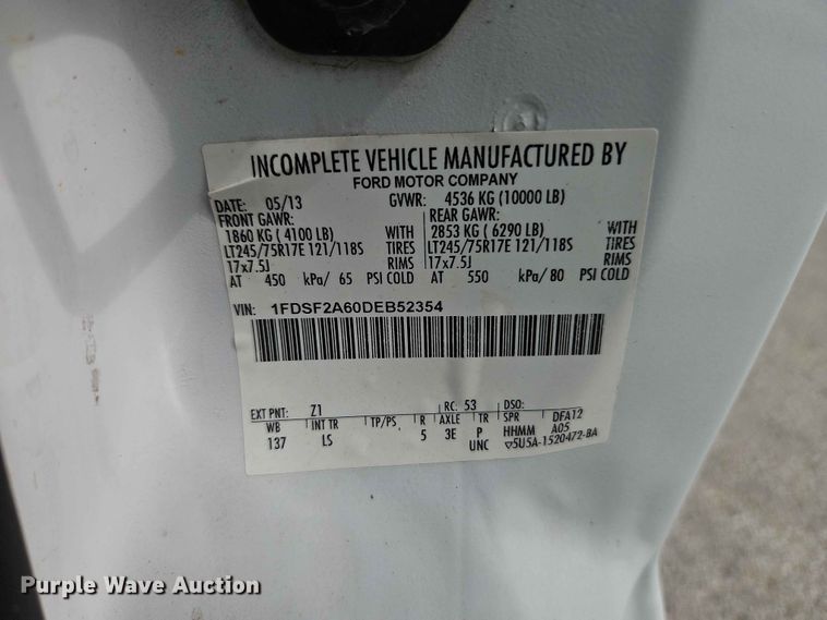image for item EO7447 2013 Ford F250 Super Duty utility bed pickup truck