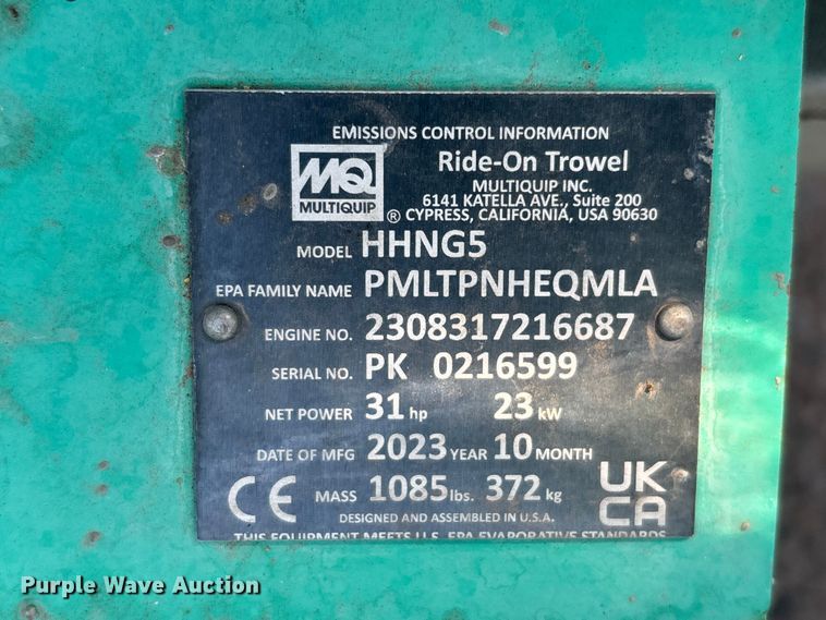 image for item ER7635 (2) Muliquip power trowels