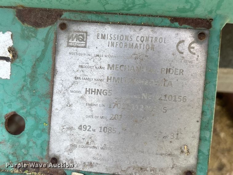 image for item ER7636 (3) Muliquip HHNG5 power trowels