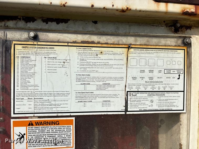 image for item ET2128 1999 Caterpillar XQ 350 generator