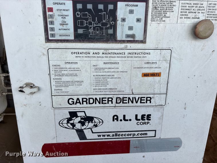 image for item ET2129 2007 Gardner Denver air compressor