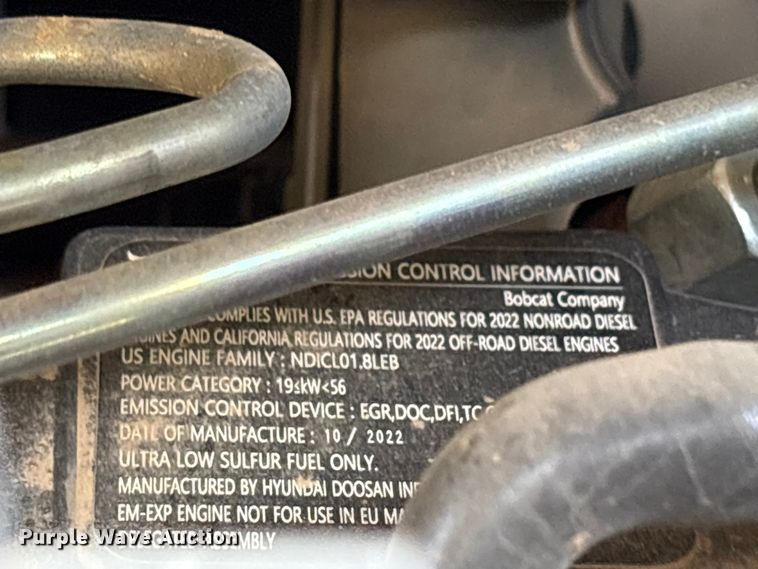image for item ET2213 2023 Bobcat E50 mini excavator