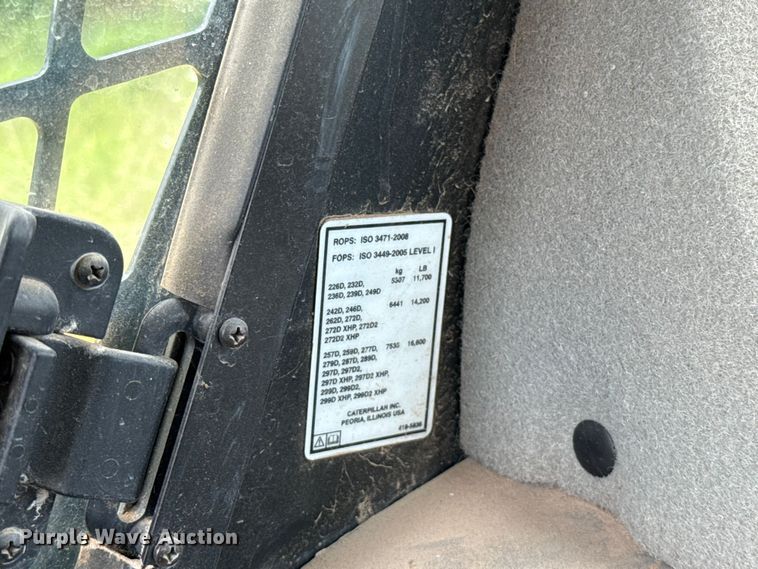 image for item ET6266 2016 Caterpillar 249D tracked skid steer loader