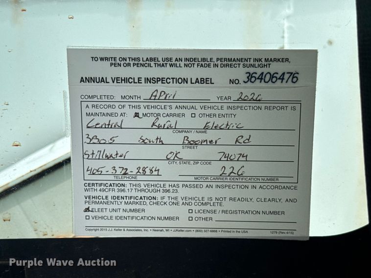 image for item ET6305 2016 Ford F550 Ext. Cab bucket truck