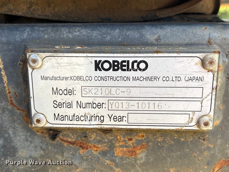 image for item EU0635 2013 Kobelco SK210LC excavator