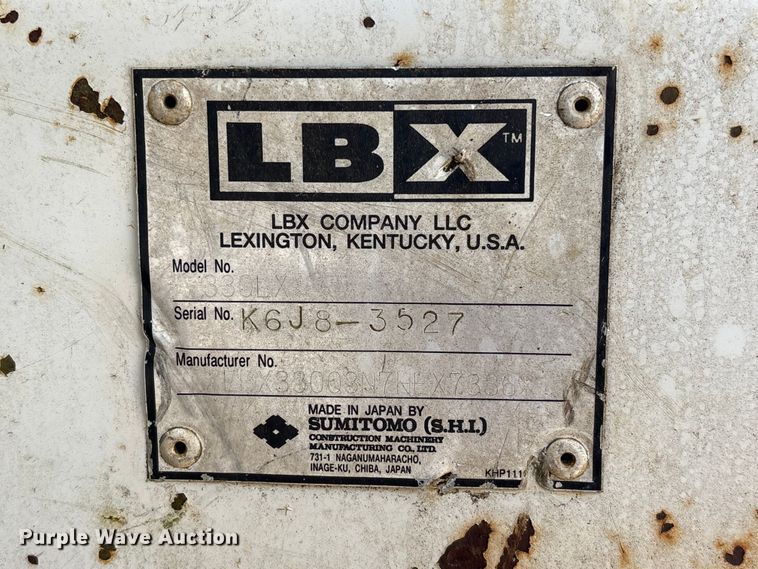image for item EU0636 2008 Link Belt 330LX excavator