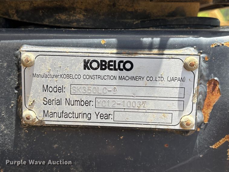image for item EU0637 2014 Kobelco SK350LC excavator
