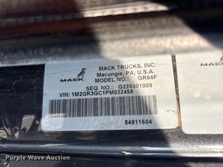 image for item EU5614 2023 Mack Granite dump truck