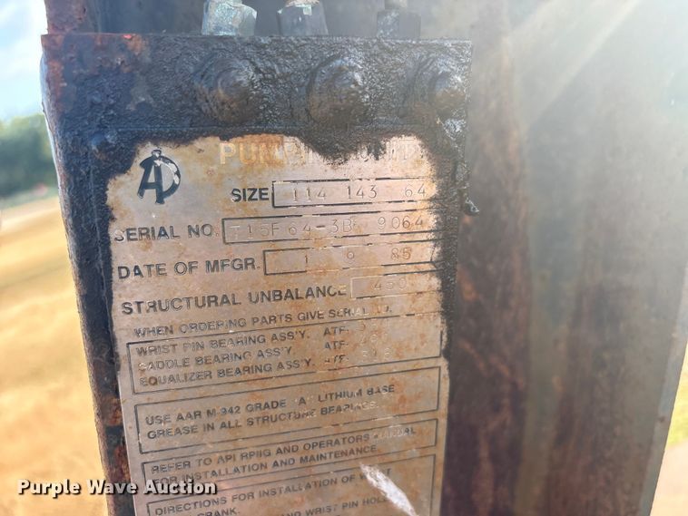 image for item EU5681 1985 American international 114-143-64 pump jack