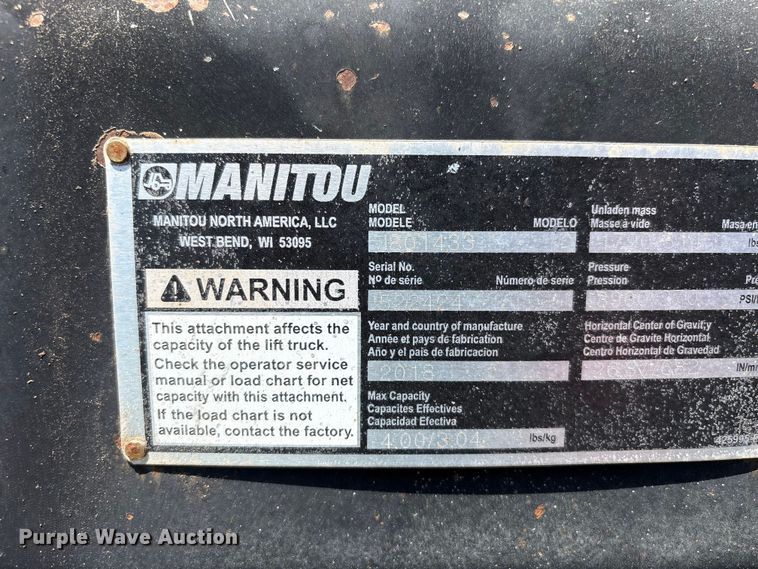 image for item EW0013 2018 Manitou MLT960 ST4 S2 telehandler
