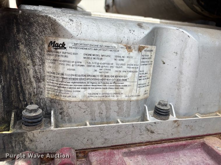 image for item EW0014 2012 Mack Granite tank truck