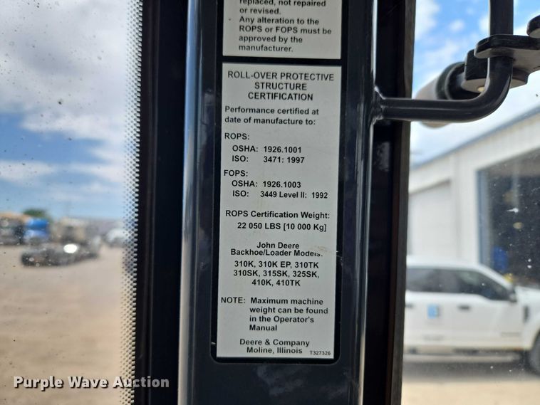 image for item EW0162 2014 John Deere 310SK backhoe