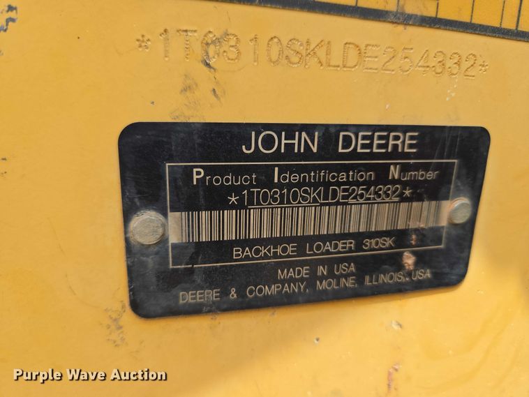 image for item EW0162 2014 John Deere 310SK backhoe