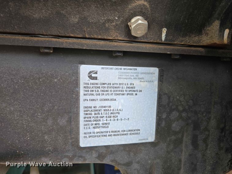 image for item EW0211 Cummins Power Generation GGPA-1213363 generator