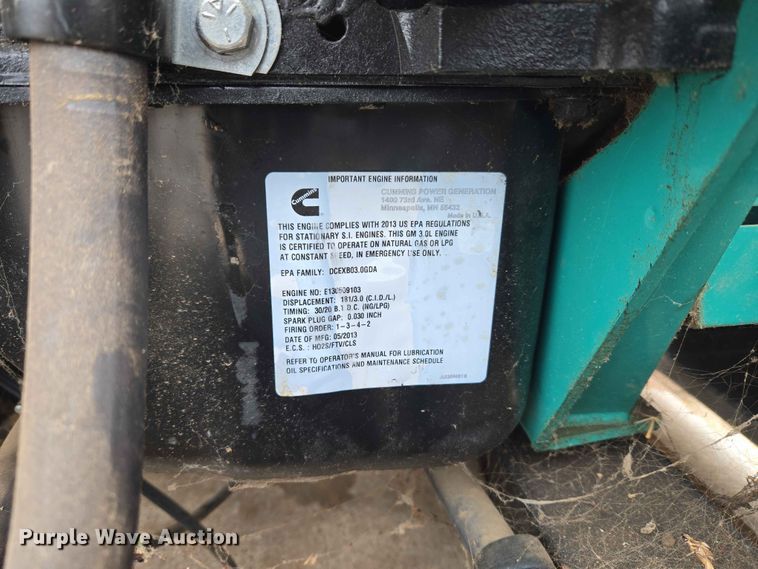 image for item EW0213 Cummins Power Generation GGMB-1328105 generator