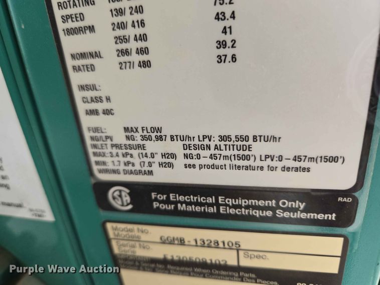 image for item EW0214 Cummins Power Generation GGMB-1328105 generator