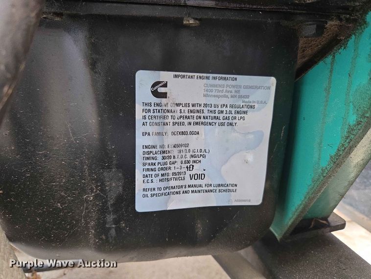 image for item EW0214 Cummins Power Generation GGMB-1328105 generator