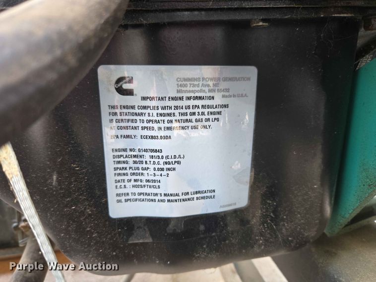 image for item EW0215 Cummins Power Generation GGMB-1408156 