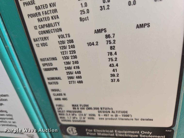 image for item EW0216 Cummins Power Generation GGMB-1213343 generator