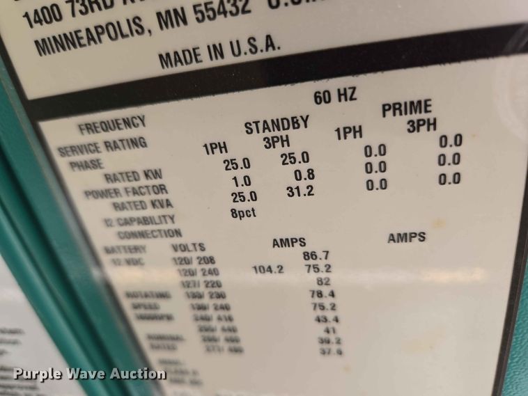 image for item EW0219 Cummins Power Generation GGMB-1405523 generator