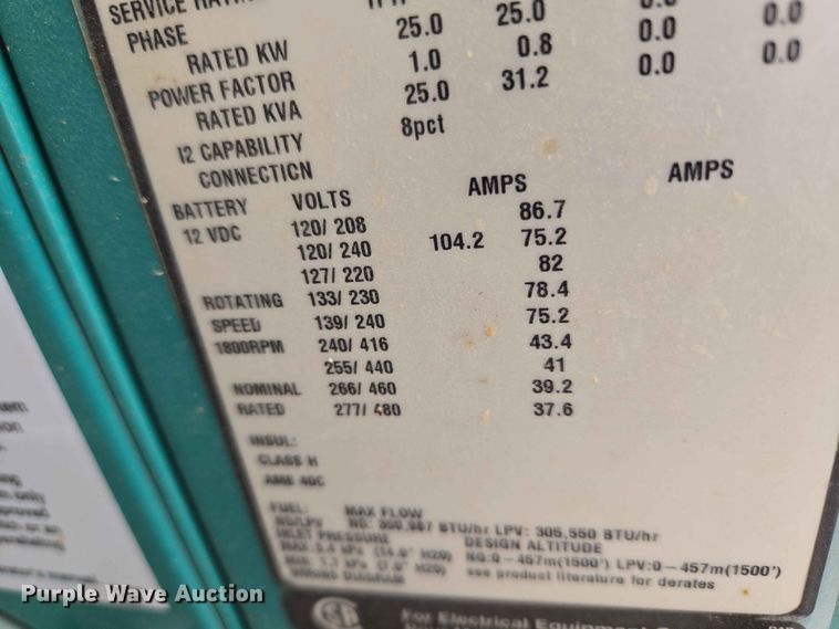 image for item EW0222 Cummins Power Generation GGMB-1405532 generator