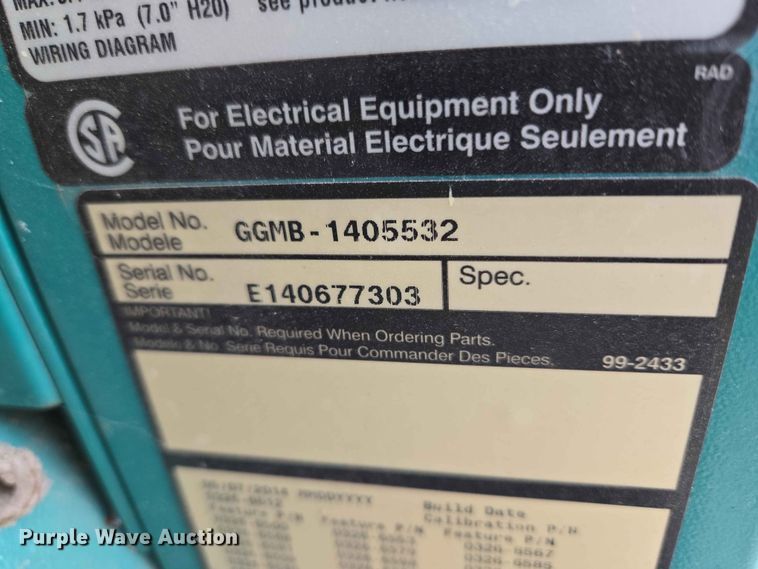 image for item EW0222 Cummins Power Generation GGMB-1405532 generator