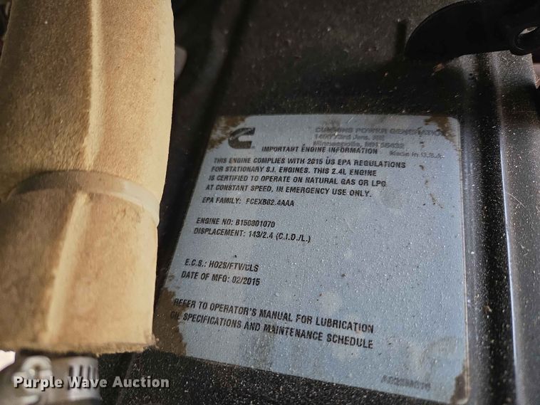 image for item EW0223 Cummins Power Generation C25 N6 generator
