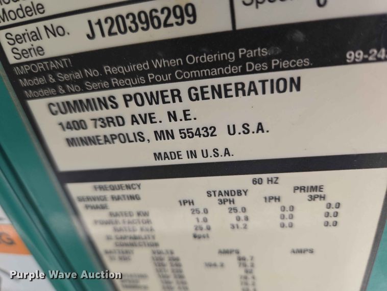 image for item EW0224 Cummins Power Generation GGMB-1213359 