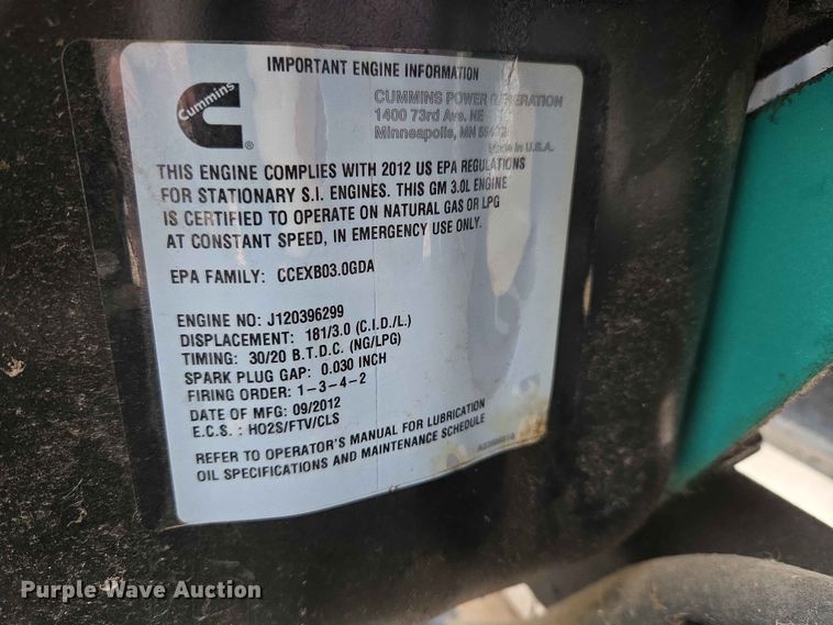 image for item EW0224 Cummins Power Generation GGMB-1213359 