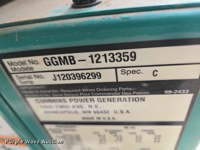 image for item EW0224 Cummins Power Generation GGMB-1213359 