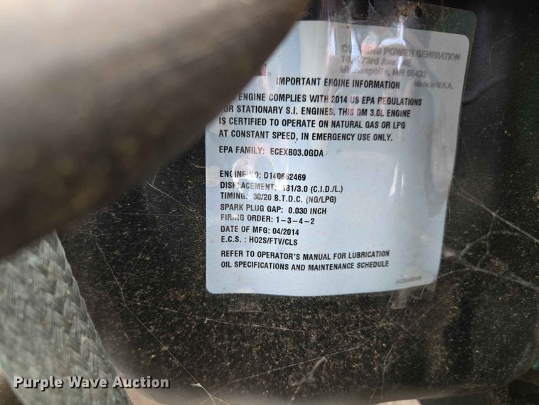 image for item EW0226 Cummins Power Generation GGMB-1403387 generator