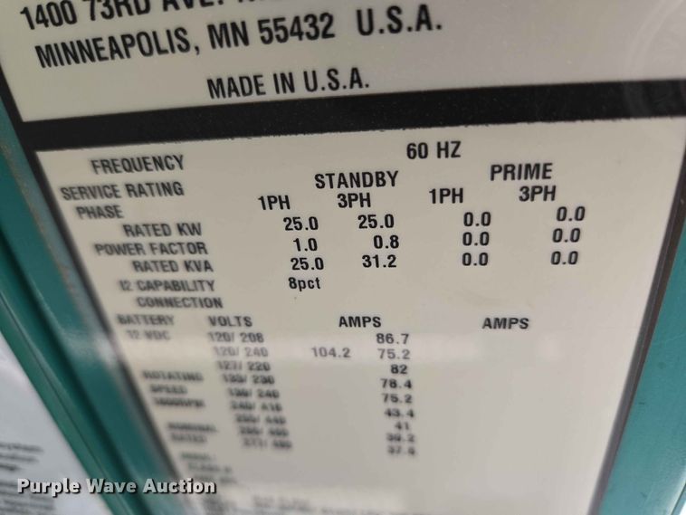 image for item EW0227 Cummins Power Generation GGMB-1403760 generator