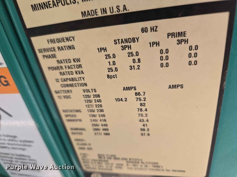 image for item EW0228 Cummins Power Generation GGMB-1408155 generator