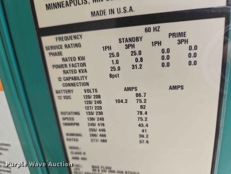 image for item EW0229 Cummins Power Generation GGMB-1213343 generator