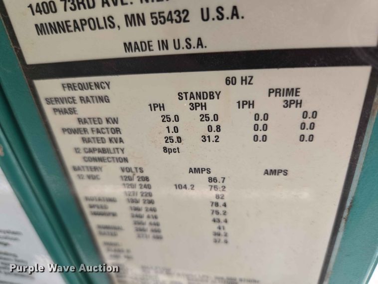 image for item EW0231 Cummins Power Generation GGMB-1405521 generator
