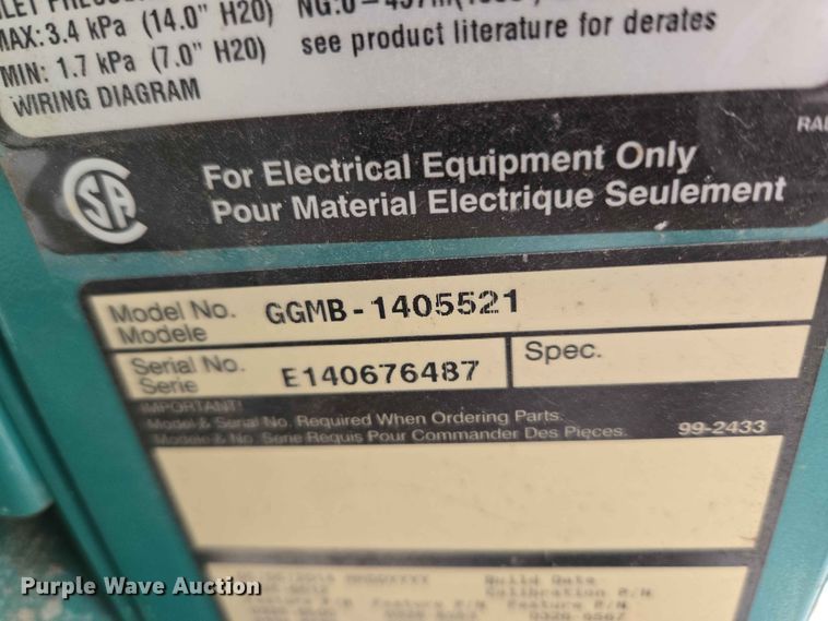 image for item EW0231 Cummins Power Generation GGMB-1405521 generator