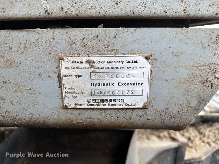 image for item EW2101 1992 Hitachi EX150LC excavator