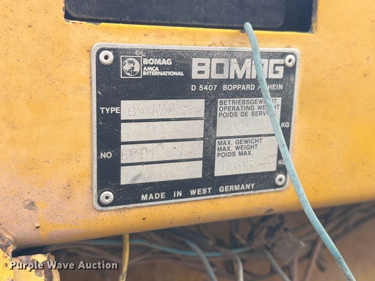 image for item EW2102 Bomag BW172PD single drum vibratory roller