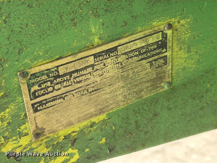 image for item EW2105 1967 Terex 17U0T conventional scraper 