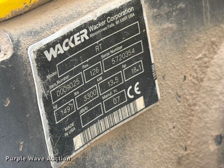 image for item EW2109 Wacker RT trench compactor
