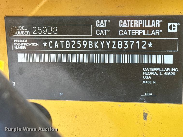 image for item EW4820 2012 Caterpillar 259 B3 tracked skid steer loader