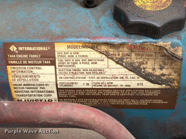 image for item FB8173 1995 International 4700 chipper truck