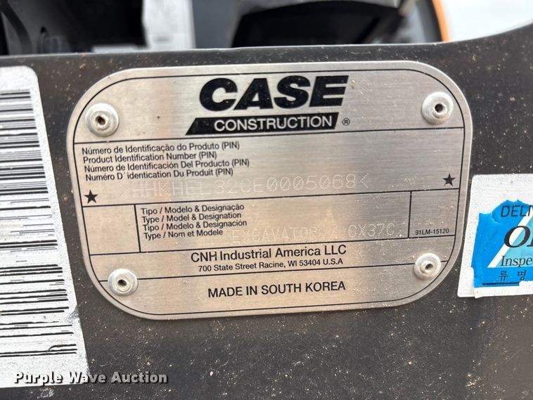 image for item FC2337 2023 Case CX37C mini excavator
